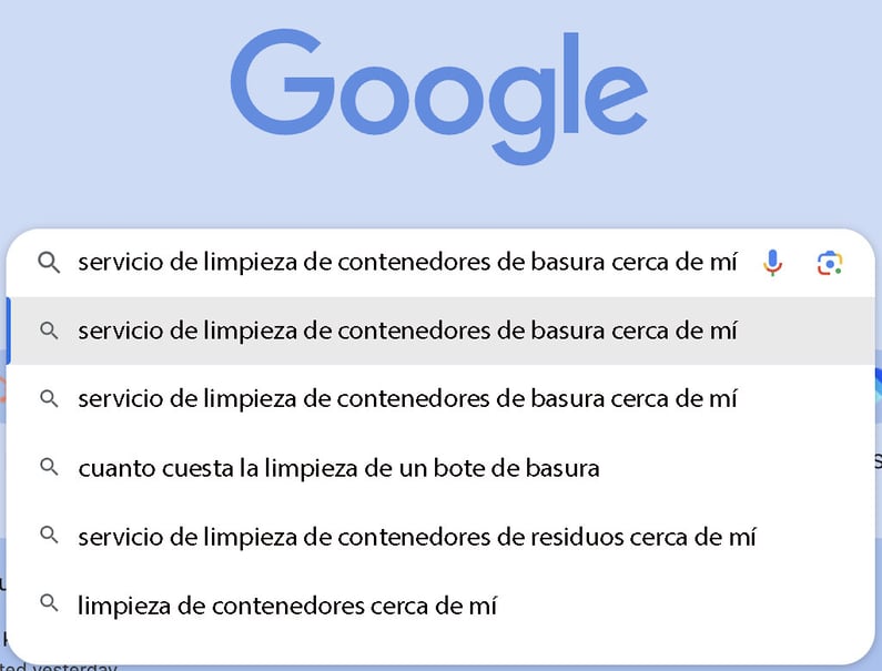 Preguntas frecuentes sobre la investigacion de palabras clave para negocios de limpieza de contenedores.